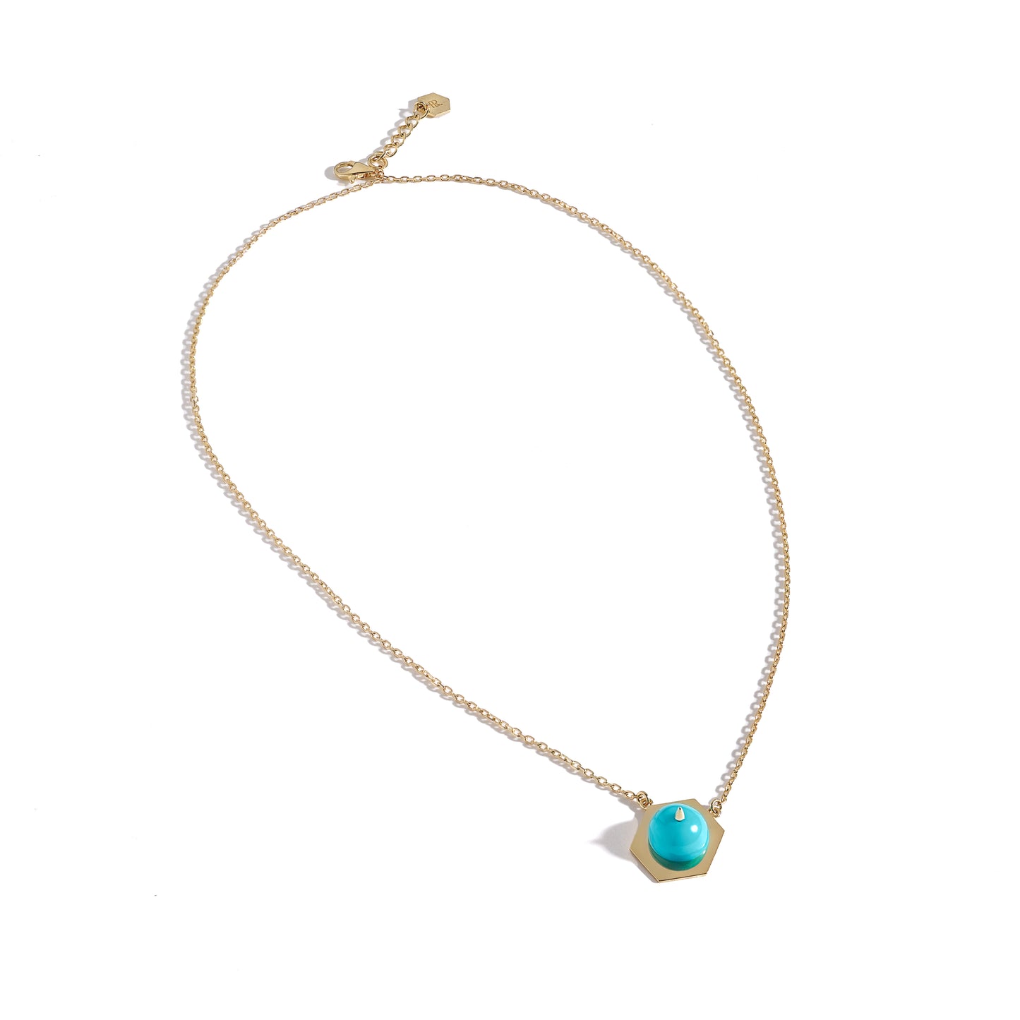 Tergum VII Necklace, Hex 1, Turquoise