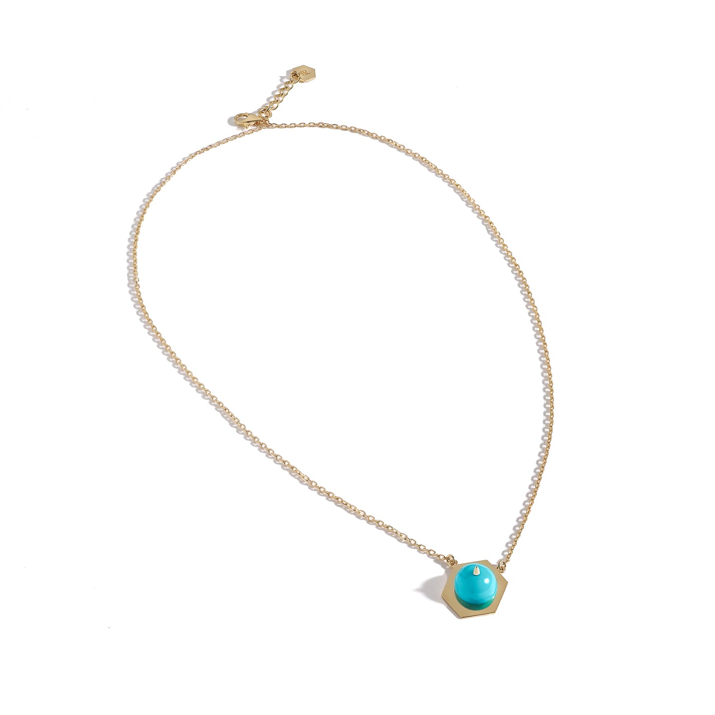 Tergum VII Necklace, Hex 1, Turquoise