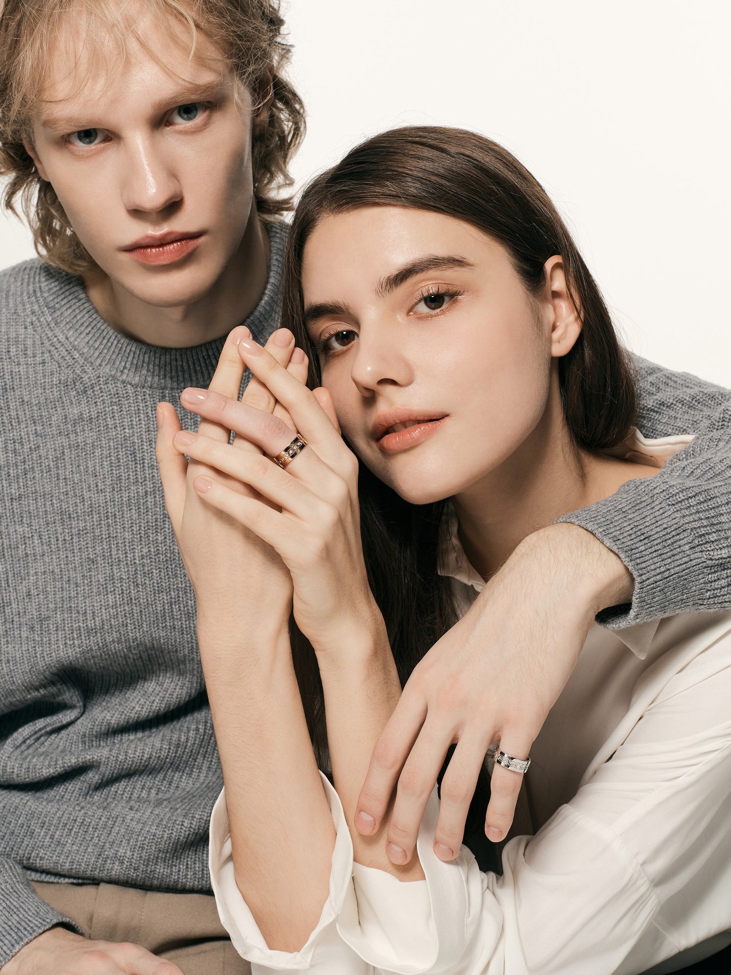 HEX Series Ring, Eternity Hex, Small, White Dia