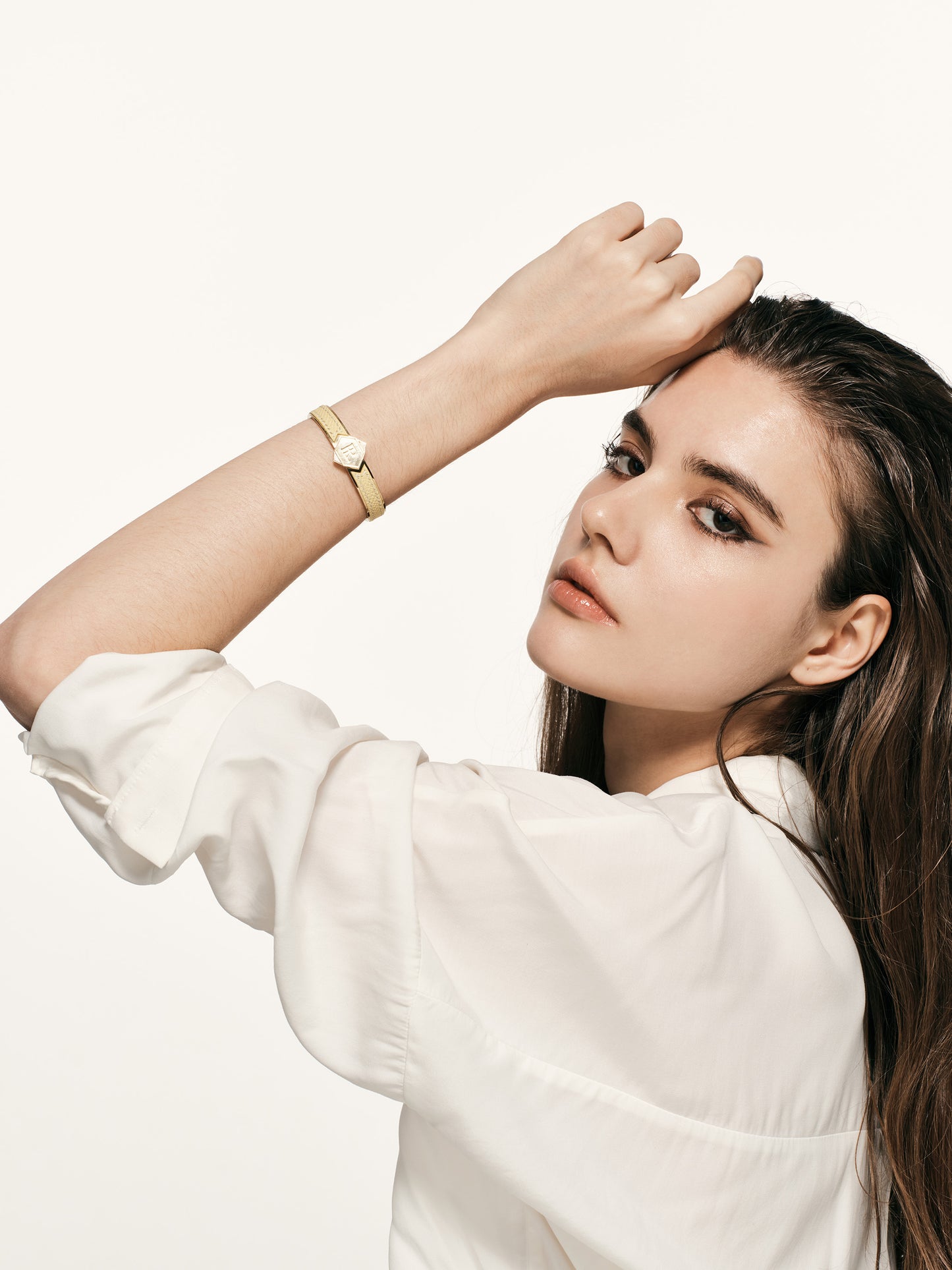 Twined Leather Bracelet, Small, Lemon, Yellow Jasper