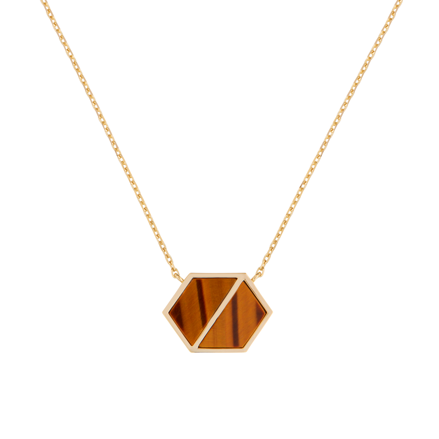 VOID Filled By You Necklace, Diagonal, Tiger's Eye