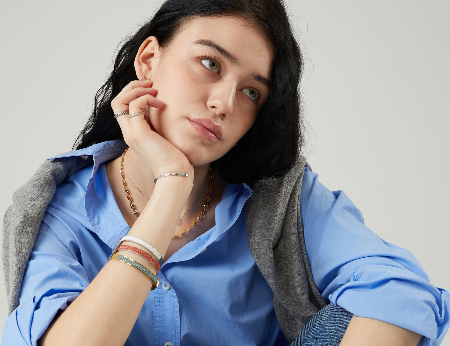 Twined Stitch Bracelet, Linear
