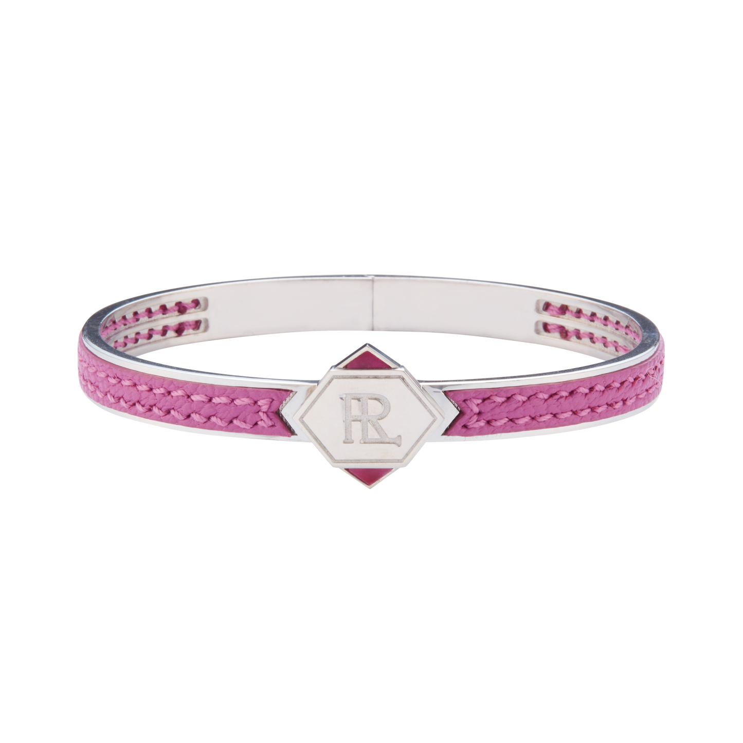 Twined Leather Bracelet, Small, Light Violet, Amethyst
