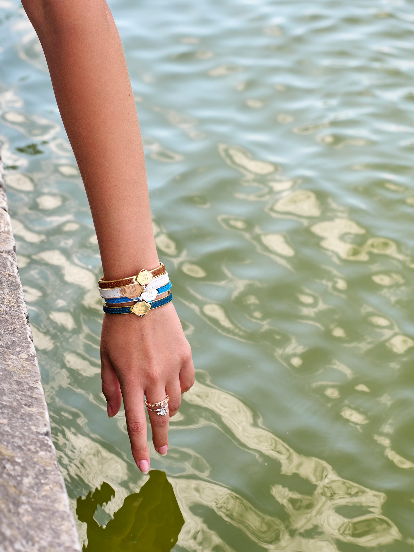 Twined Leather Bracelet, Small, Pure Blue, Lapis Lazuli