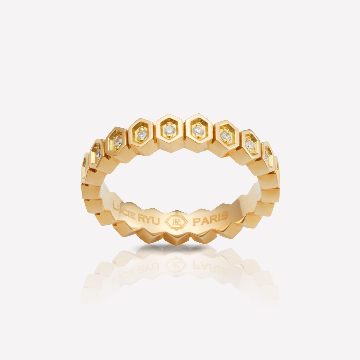 HEX Series Ring, Eternity Hex, White Dia
