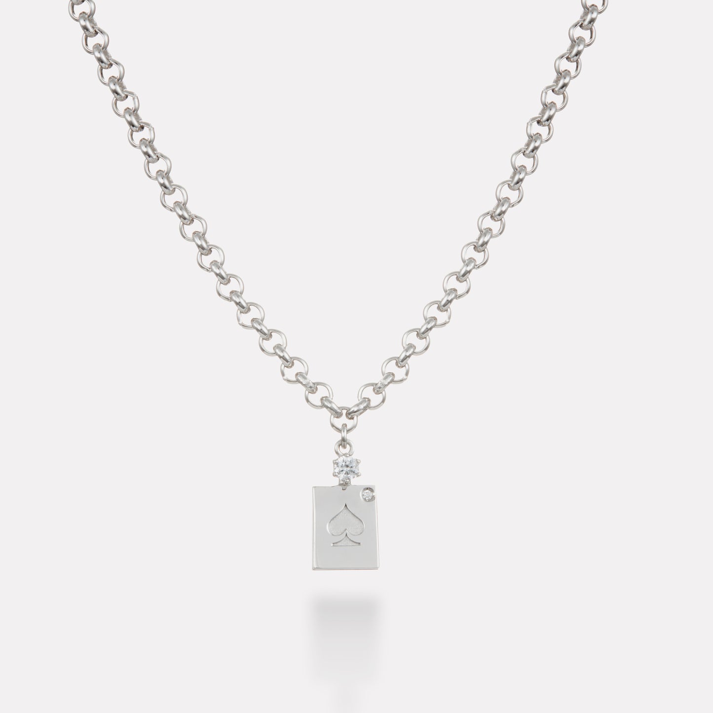 Alice Necklace, Spade. bold chain