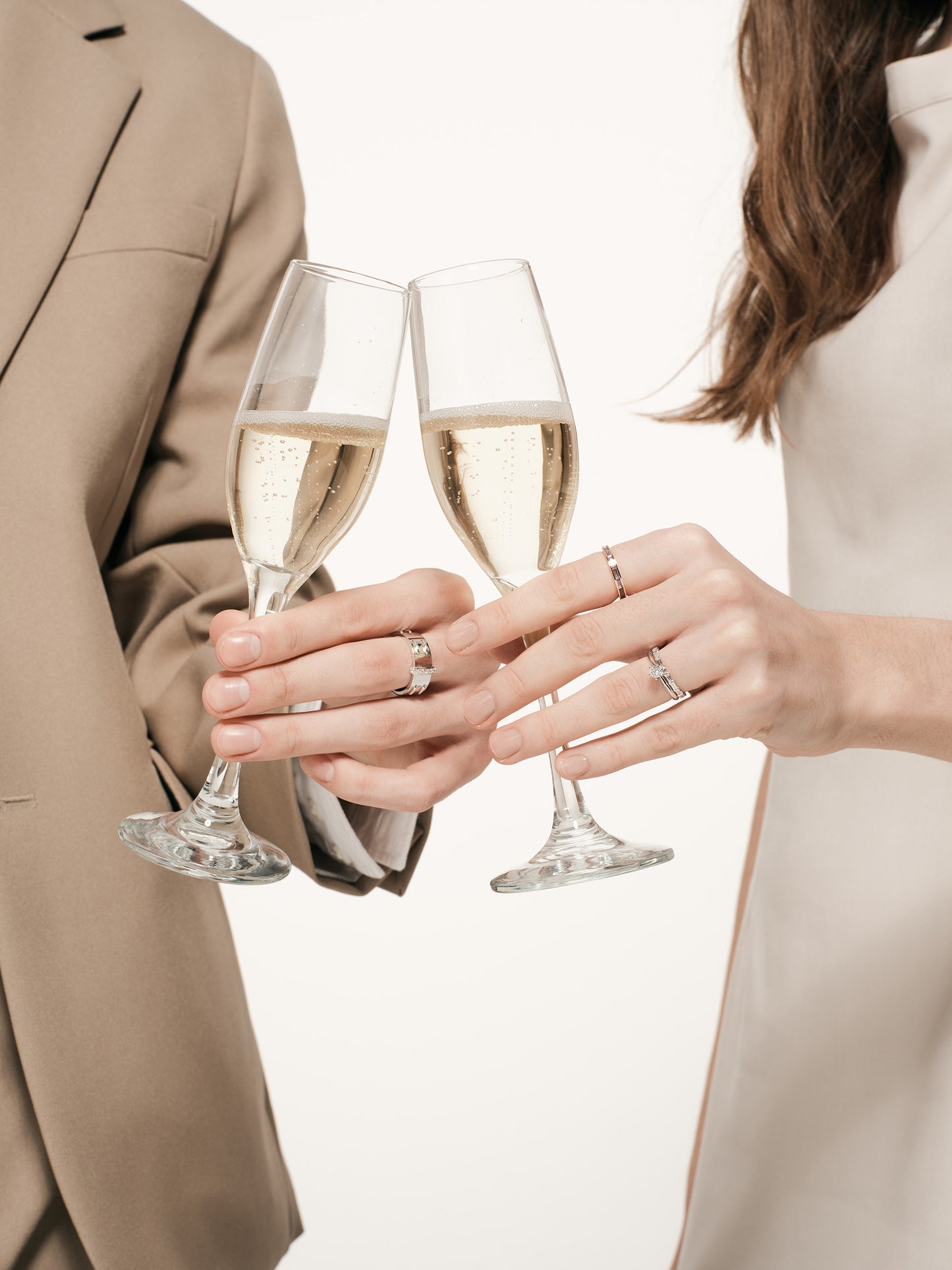 Alliance Solitaire Layered-Style Wedding Ring