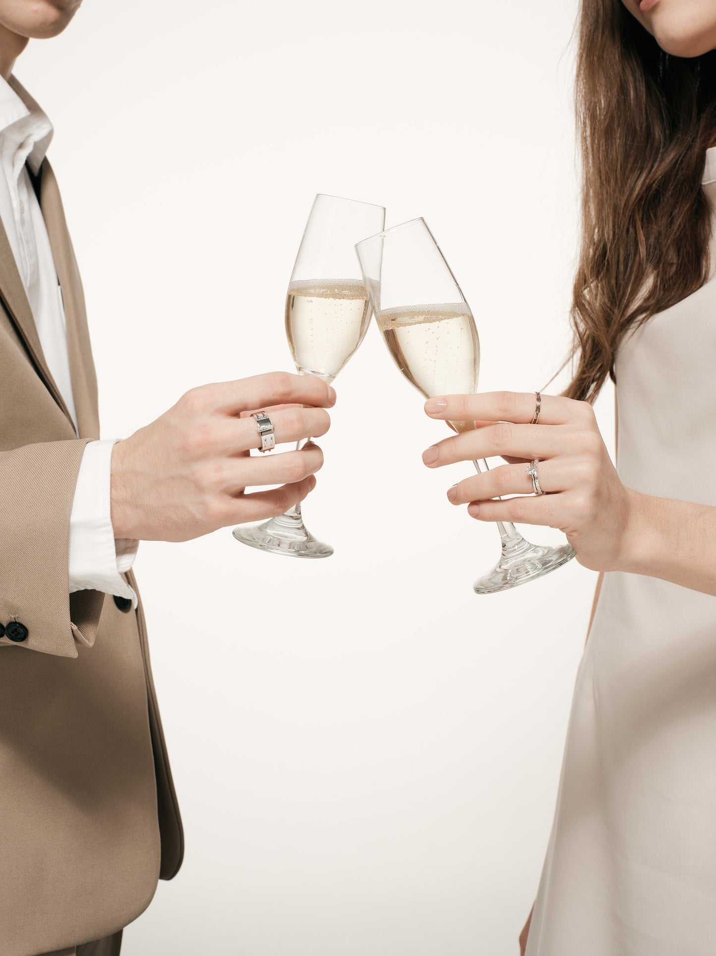 Alliance Solitaire Layered-Style Wedding Ring
