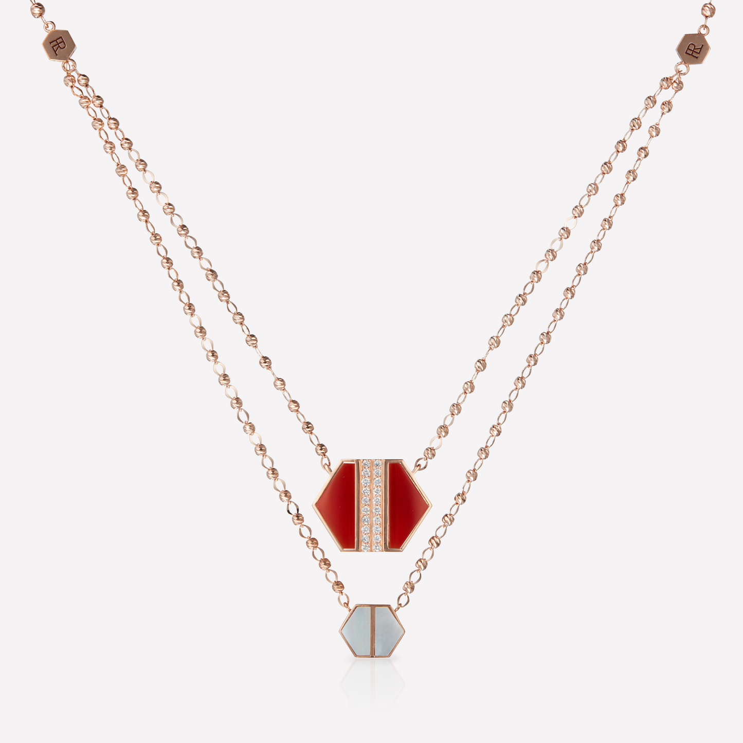 VOID Filled By You Necklace, Large, Carnelian, Diamond L