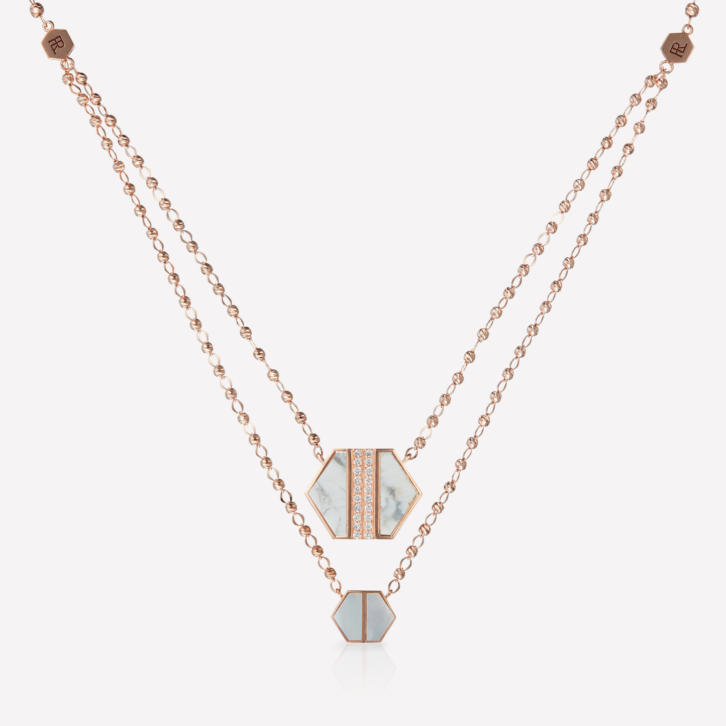 VOID Filled By You Necklace, Large, Howlite, Diamond L