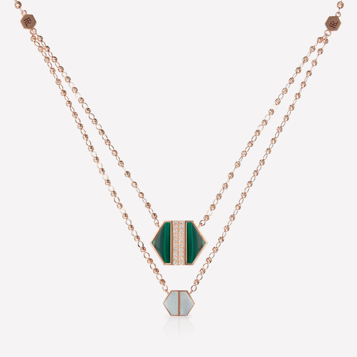 VOID Filled By You Necklace, Large, Malachite, Diamond L