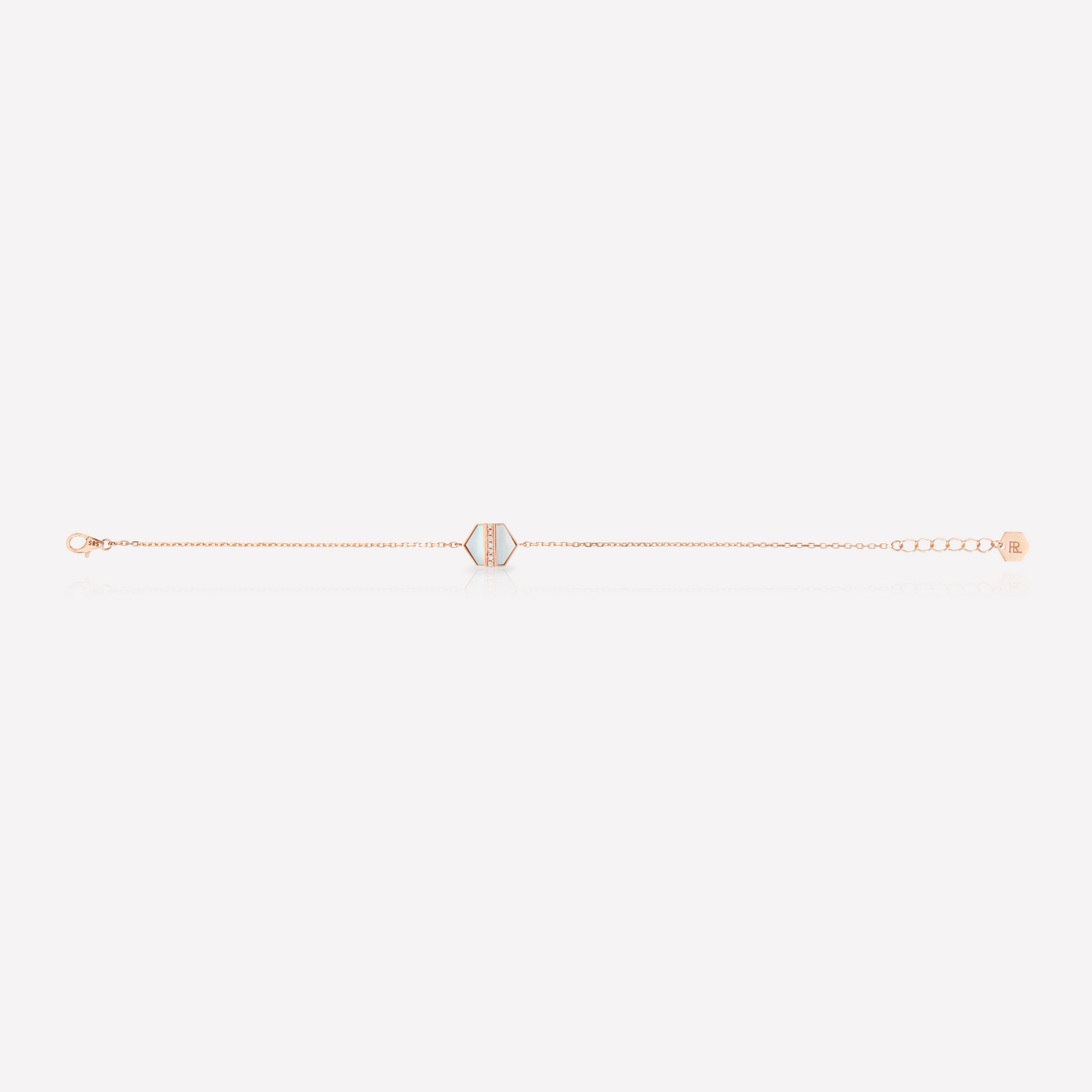 VOID Filled By You Bracelet, Small, White Nacre, Diamond