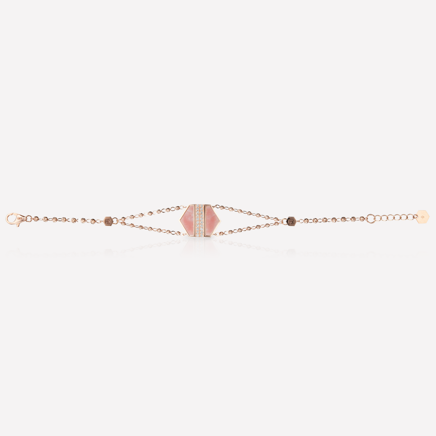 VOID Filled By You Bracelet, Large, Pink Opal, Diamond