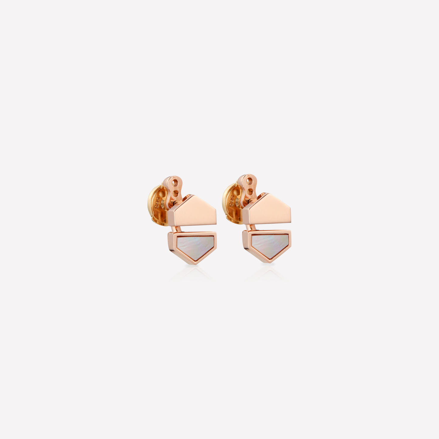 VOID Filled By You Earrings, Small, White Nacre