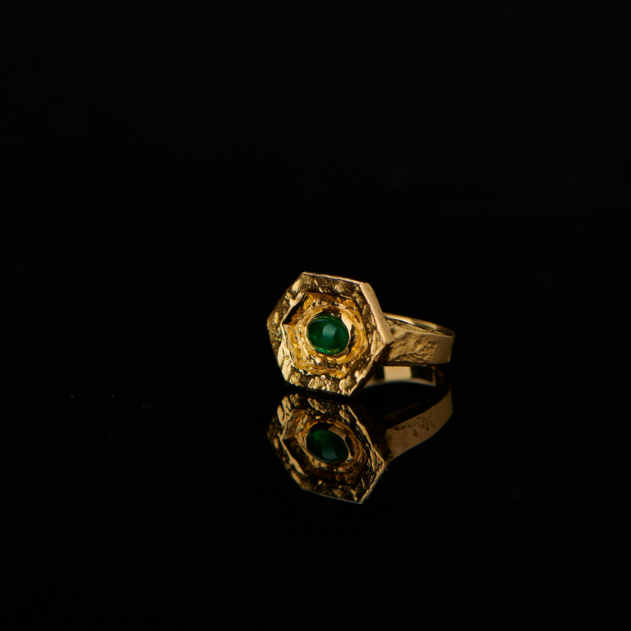 HEX Series Ring, Artifact, Emerald