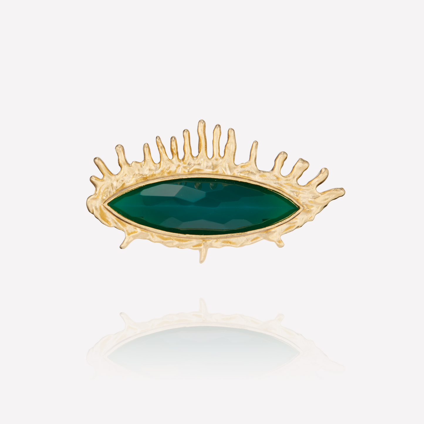 Providence Brooch, Green Onyx