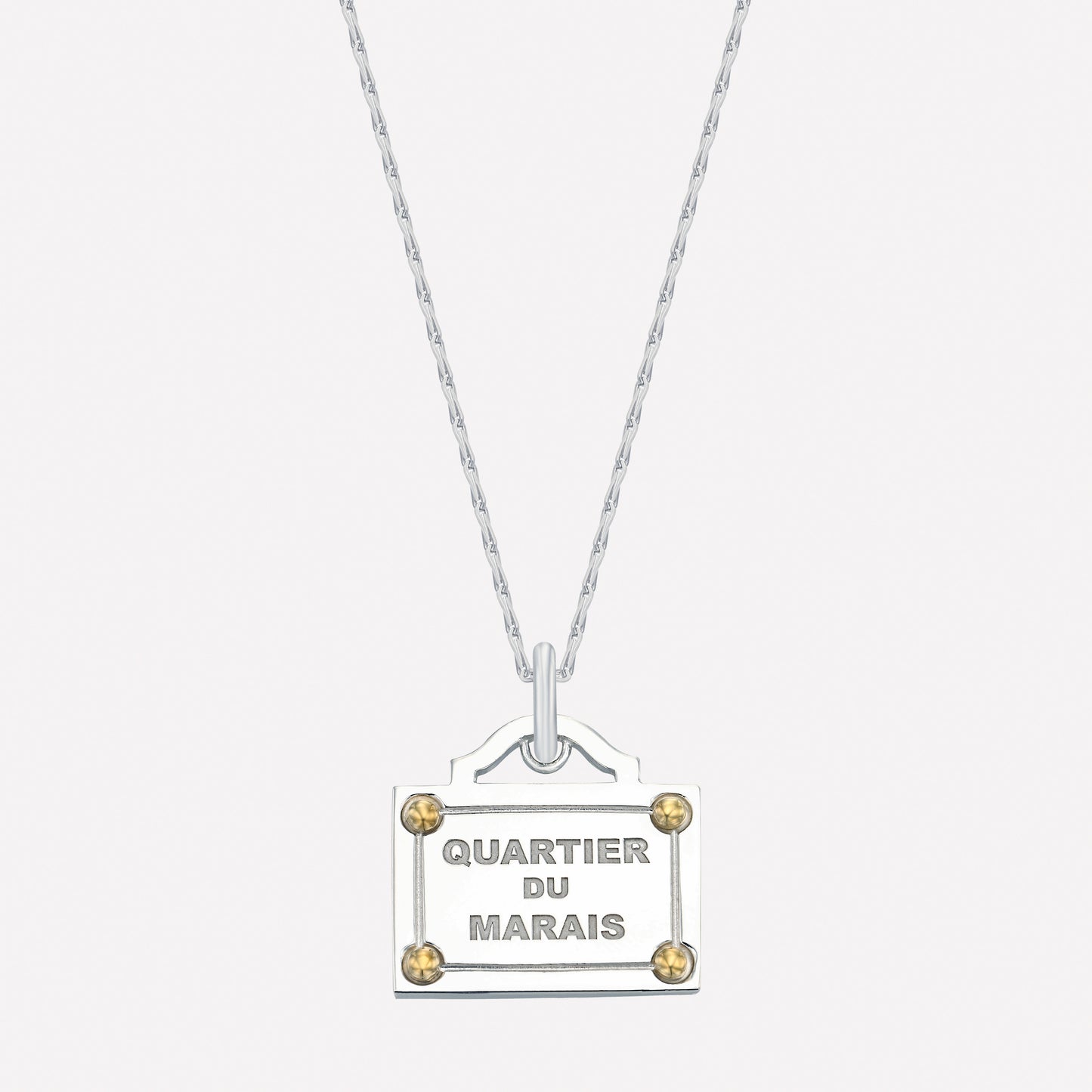 QUARTIER DU MARAIS, Unplated Metal, Slim Chain