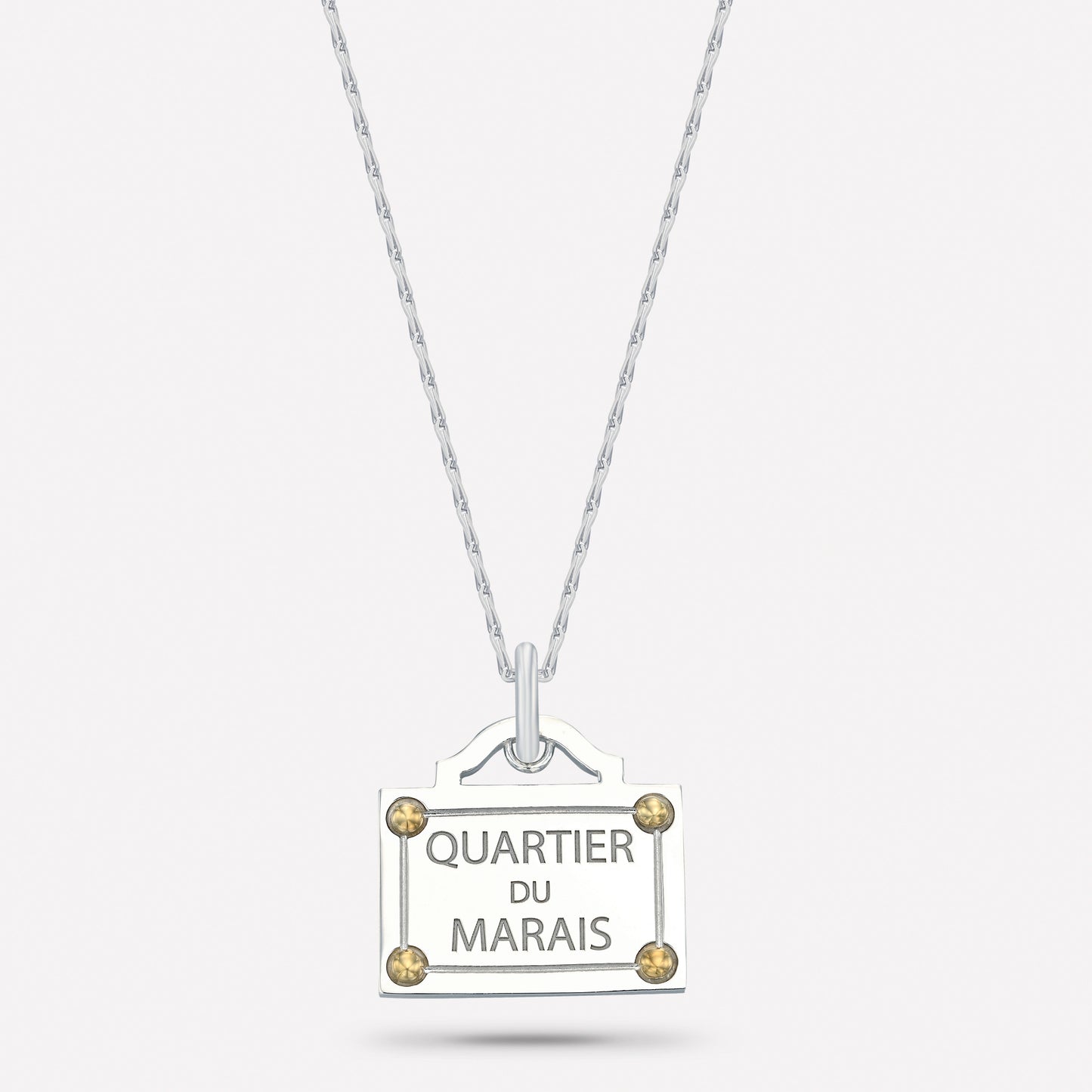 QUARTIER DU MARAIS, Unplated Metal, Slim Chain