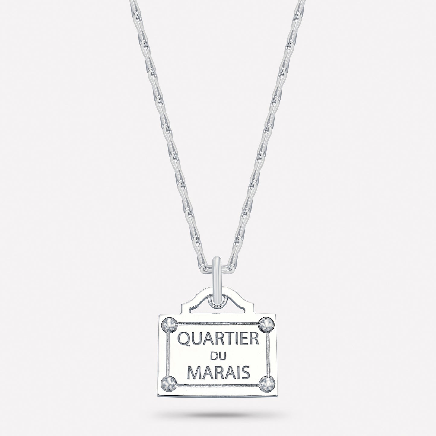 QUARTIER DU MARAIS, Unplated Metal, Slim Chain