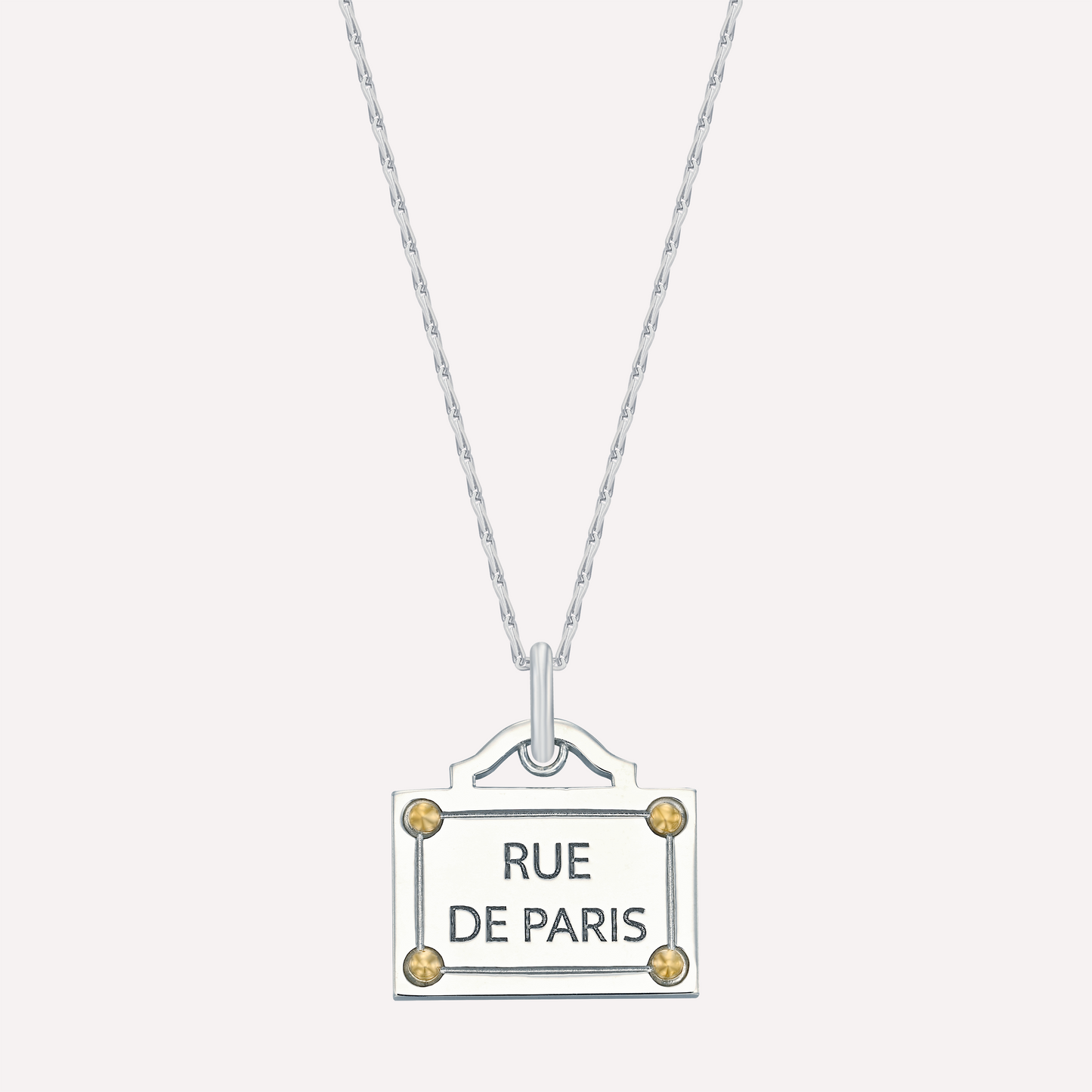 RUE DE PARIS, Unplated Metal, Slim Chain