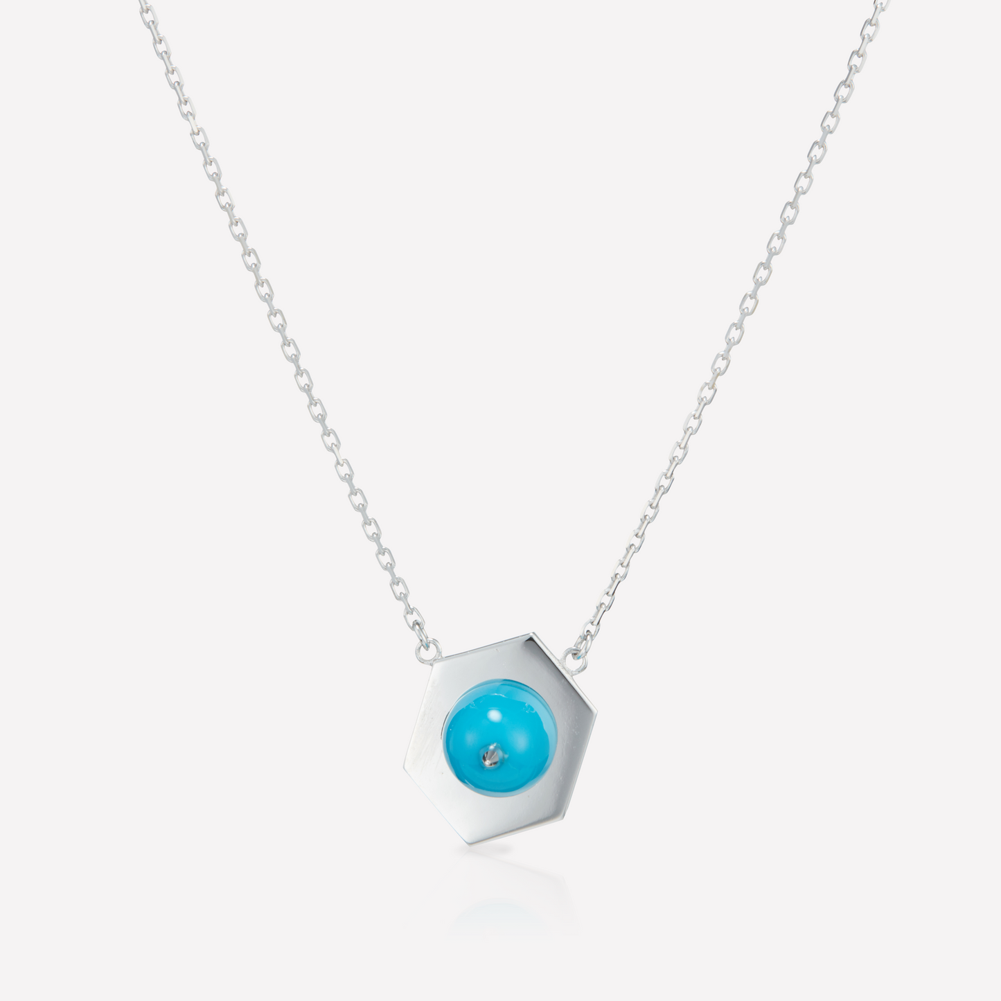 Tergum VII Necklace, Hex 1, Turquoise