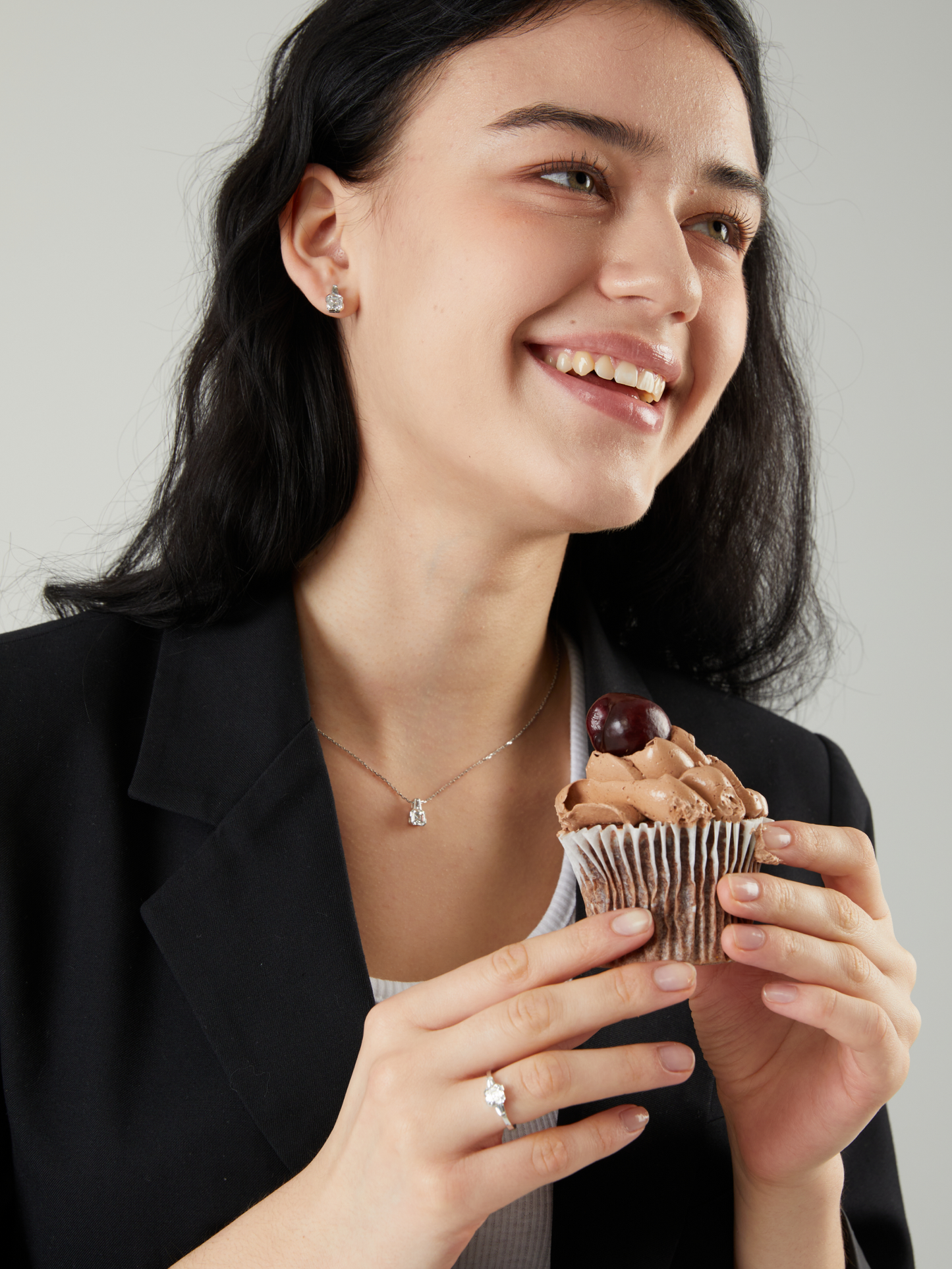 Hex To Octagon Necklace, Diamond