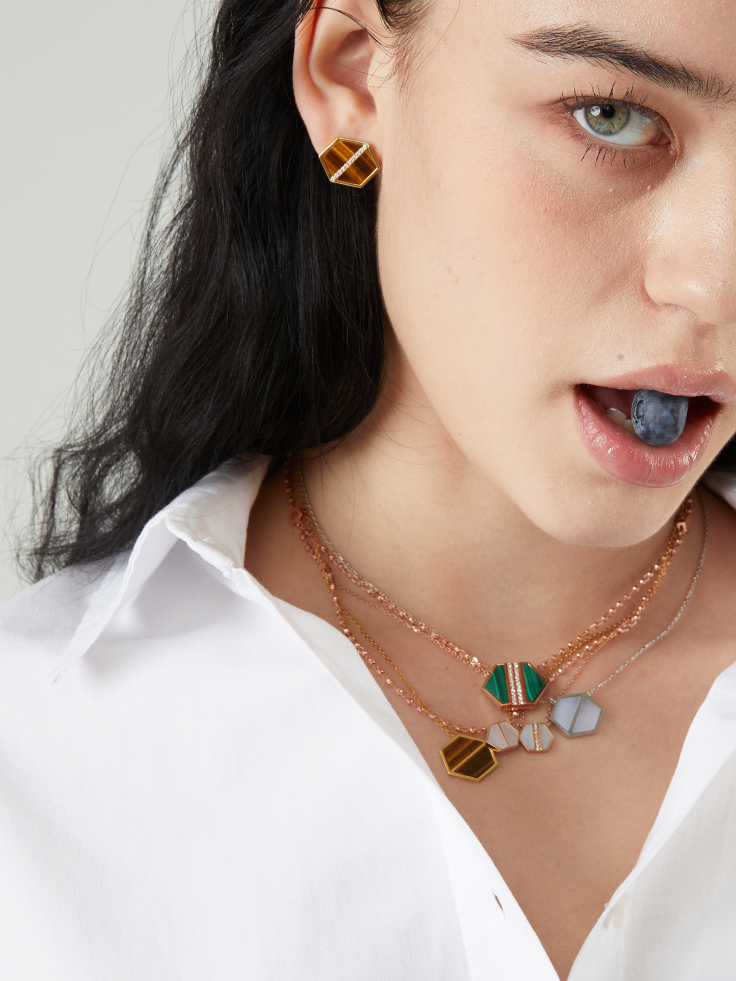 VOID Filled By You Necklace, Small, Black Nacre