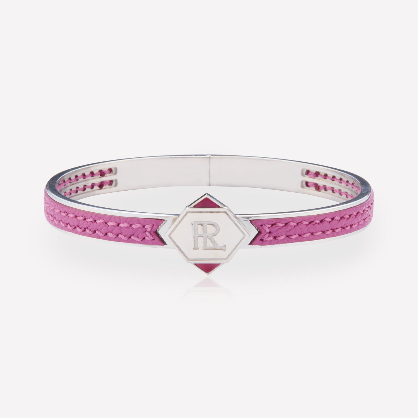 Twined Leather Bracelet, Small, Light Violet, Amethyst