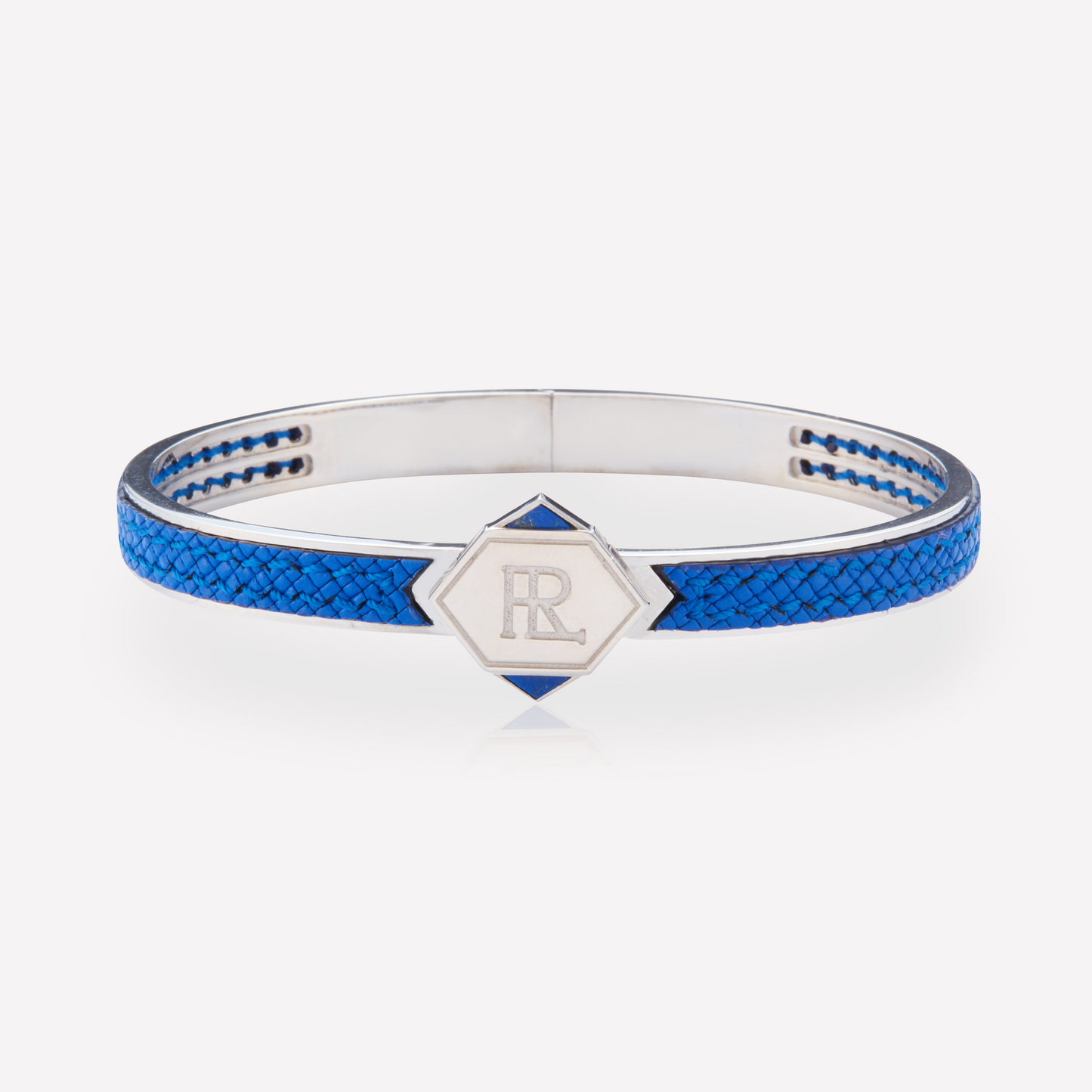 Twined Leather Bracelet, Small, Pure Blue, Lapis Lazuli