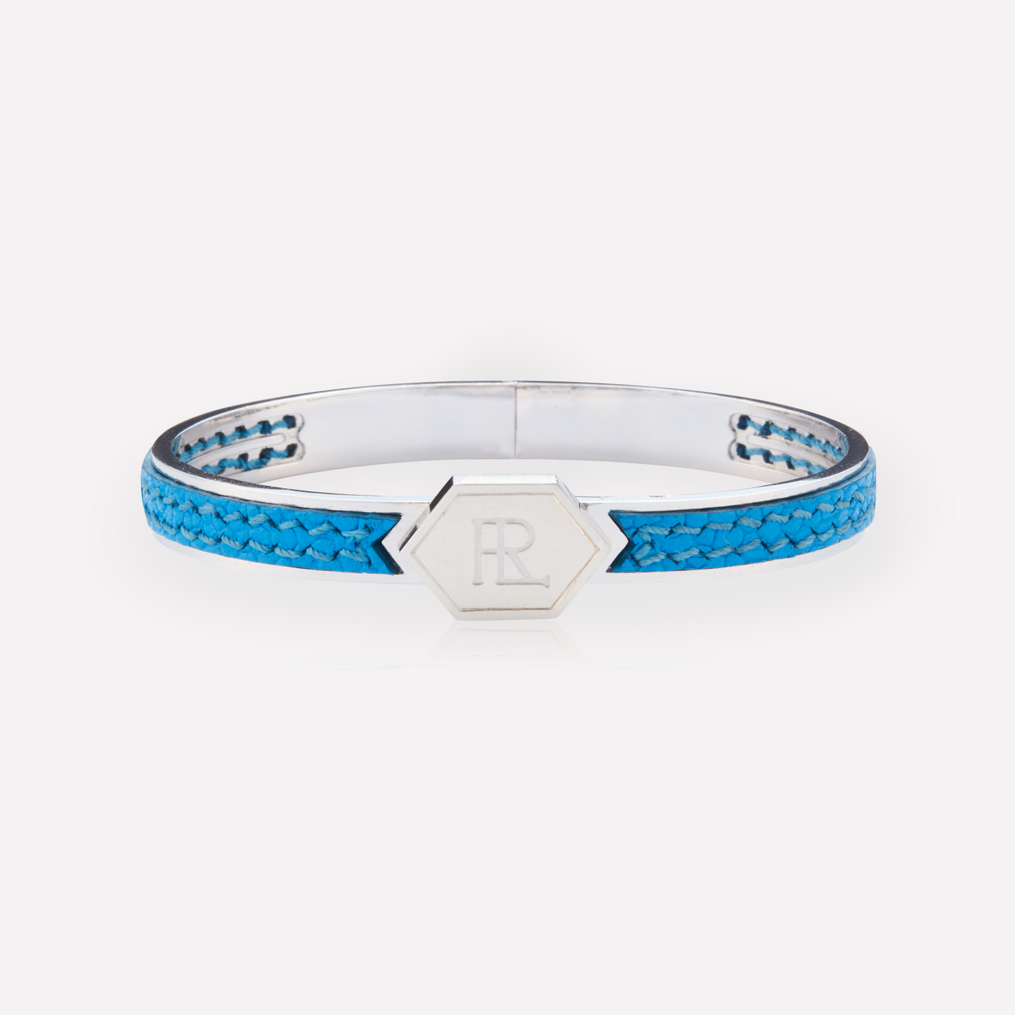 Twined Leather Bracelet, Small, Deep Blue Sky