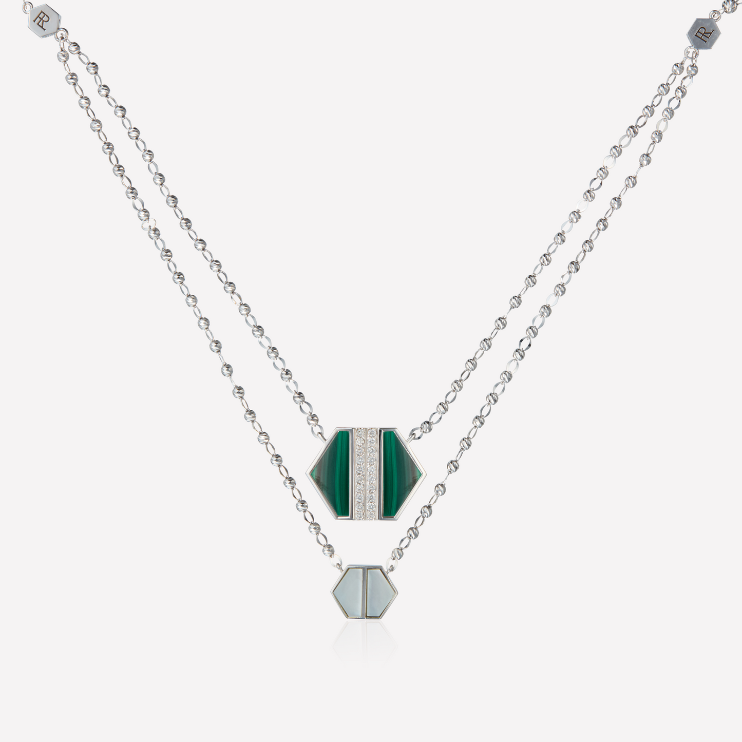 VOID Filled By You Necklace, Large, Malachite, Diamond L