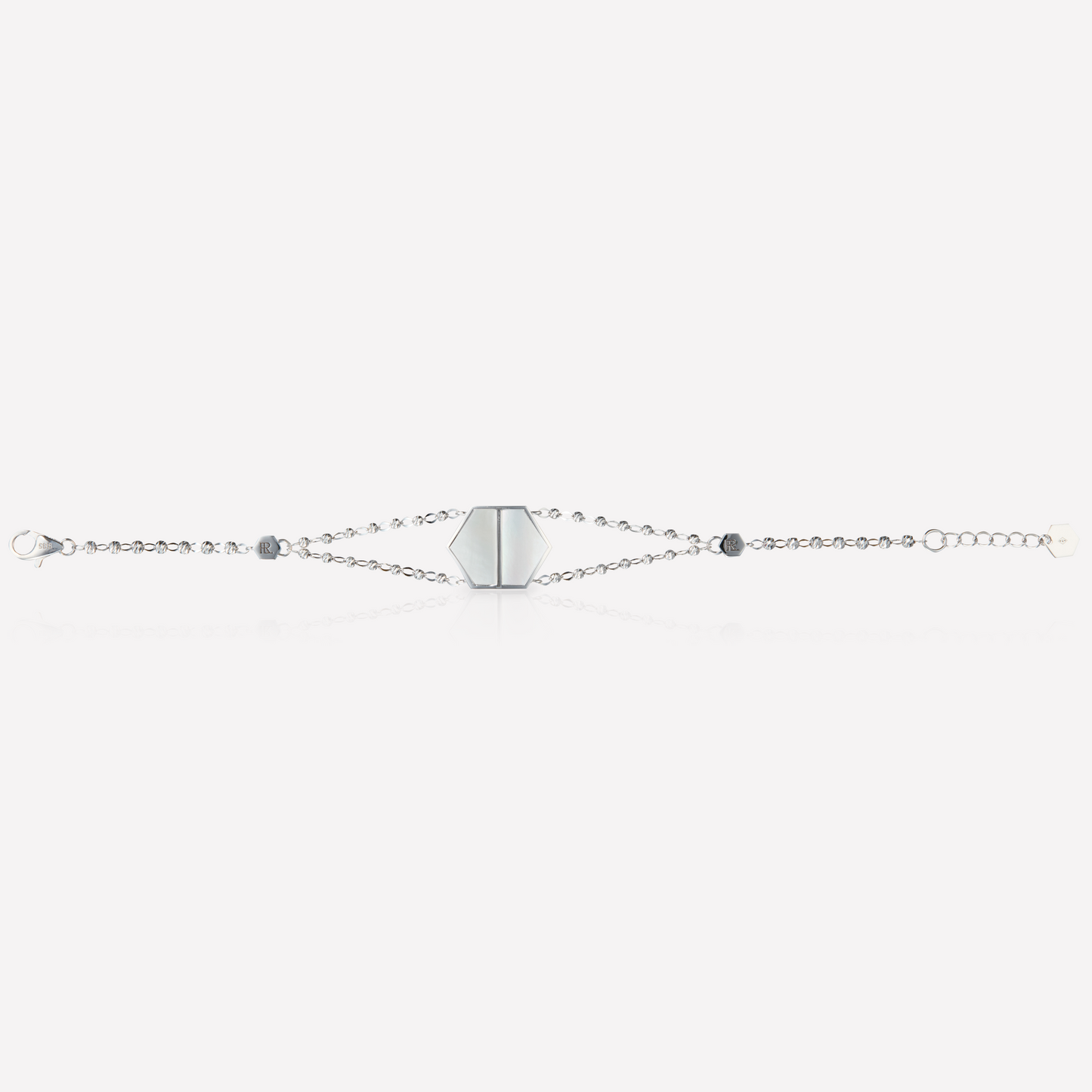 VOID Filled By You Bracelet, Large, White Nacre