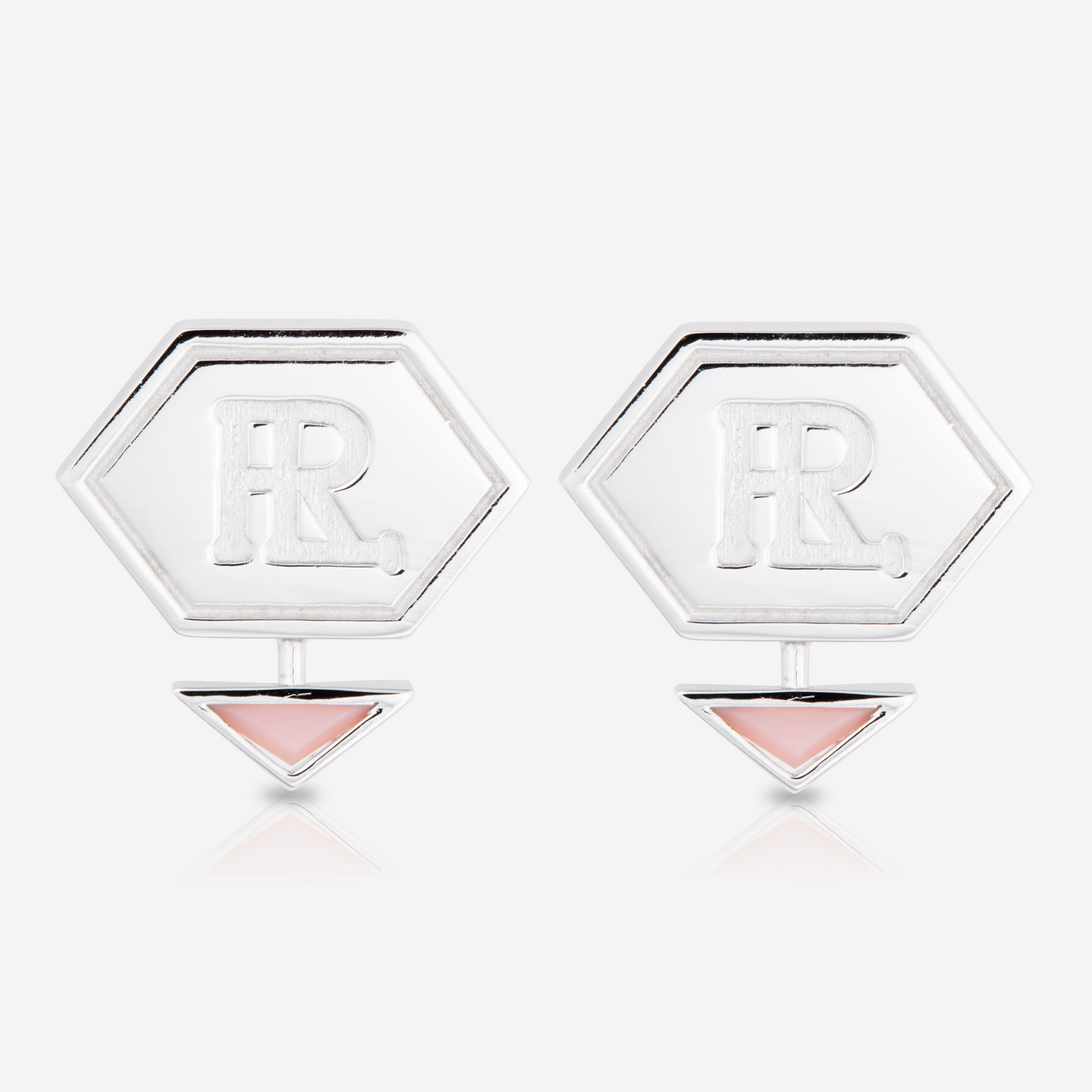 HEX Series Earrings, Pink Opal