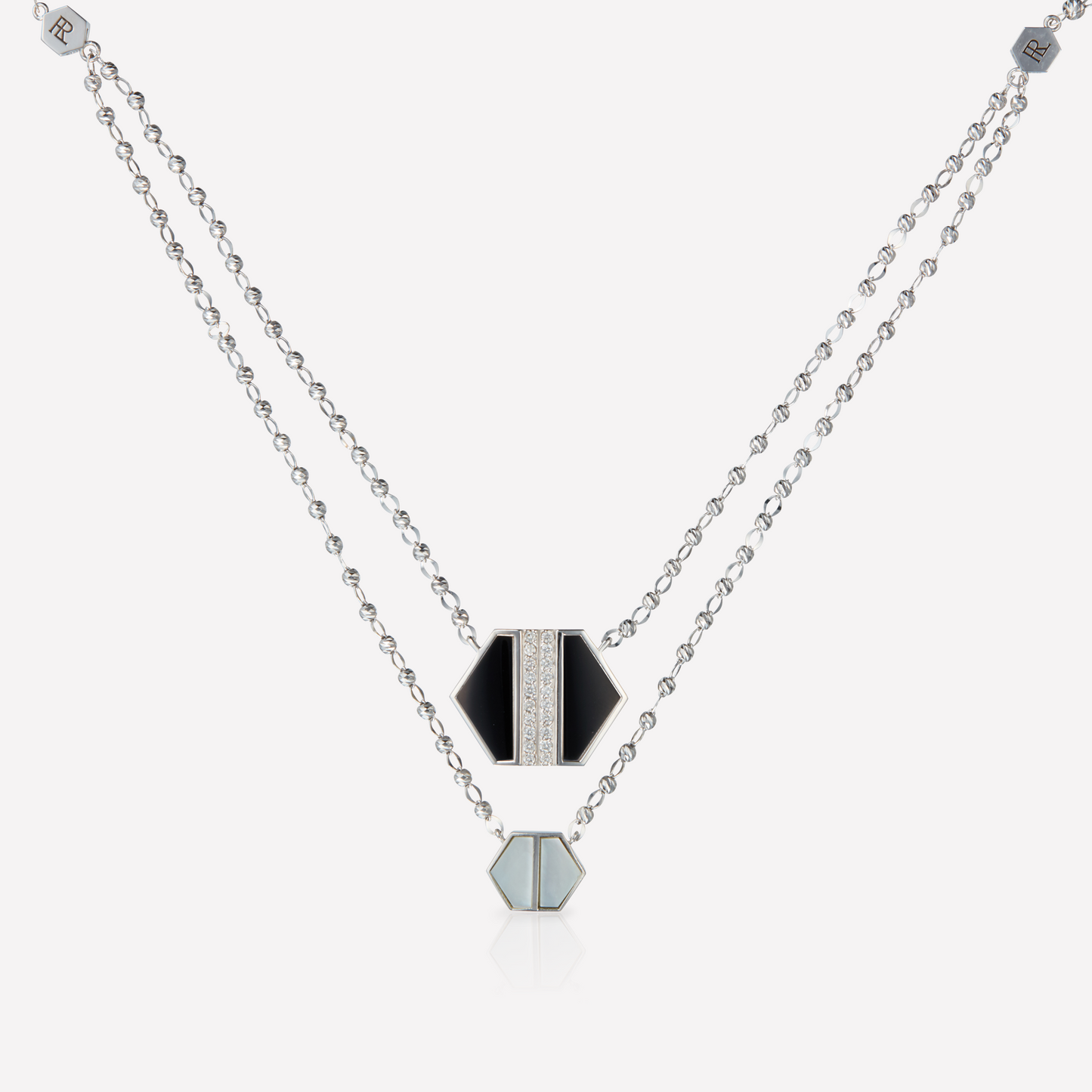 VOID Filled By You Necklace, Large, Black Spinel, Diamond L