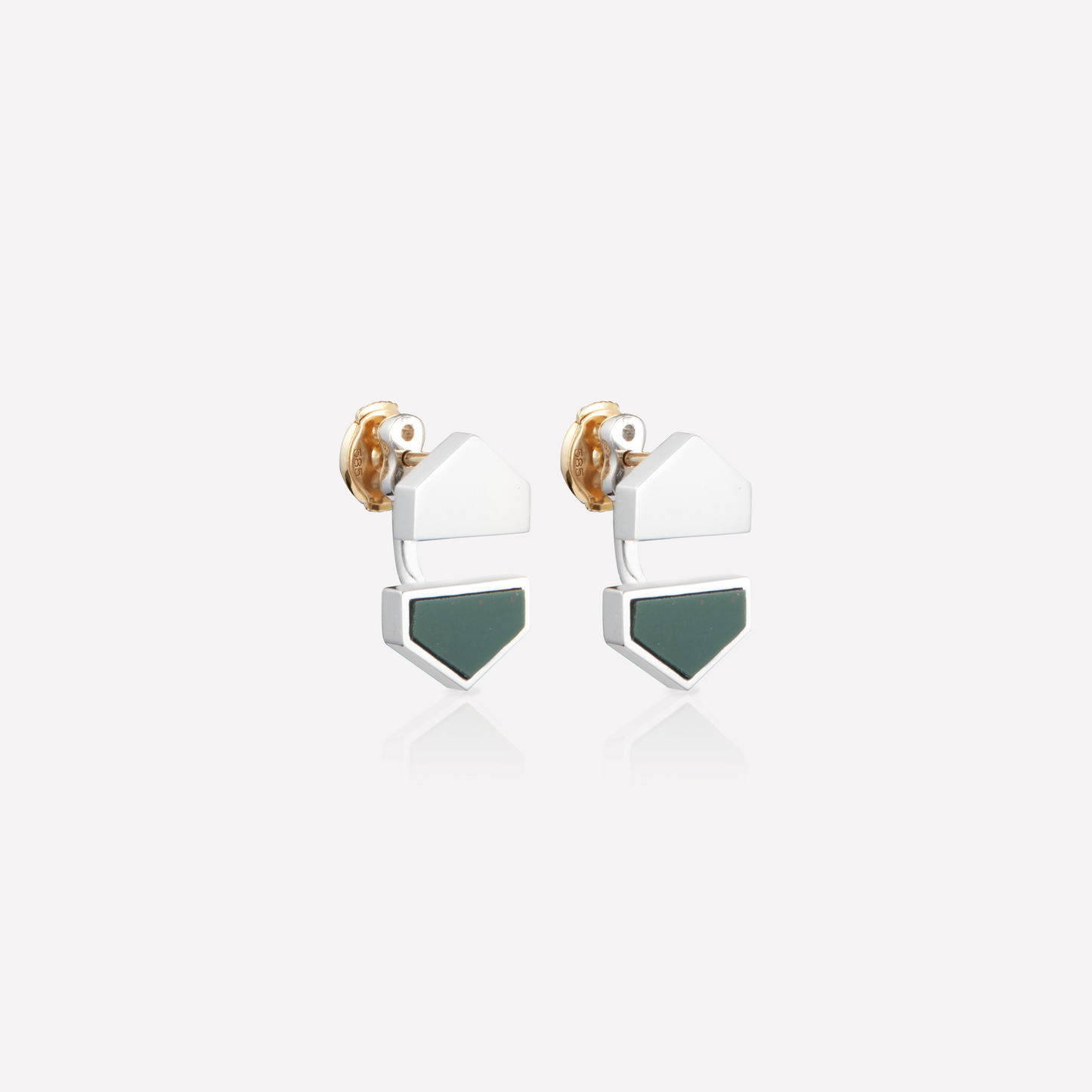 VOID Filled By You Earrings, Large, Green Jasper