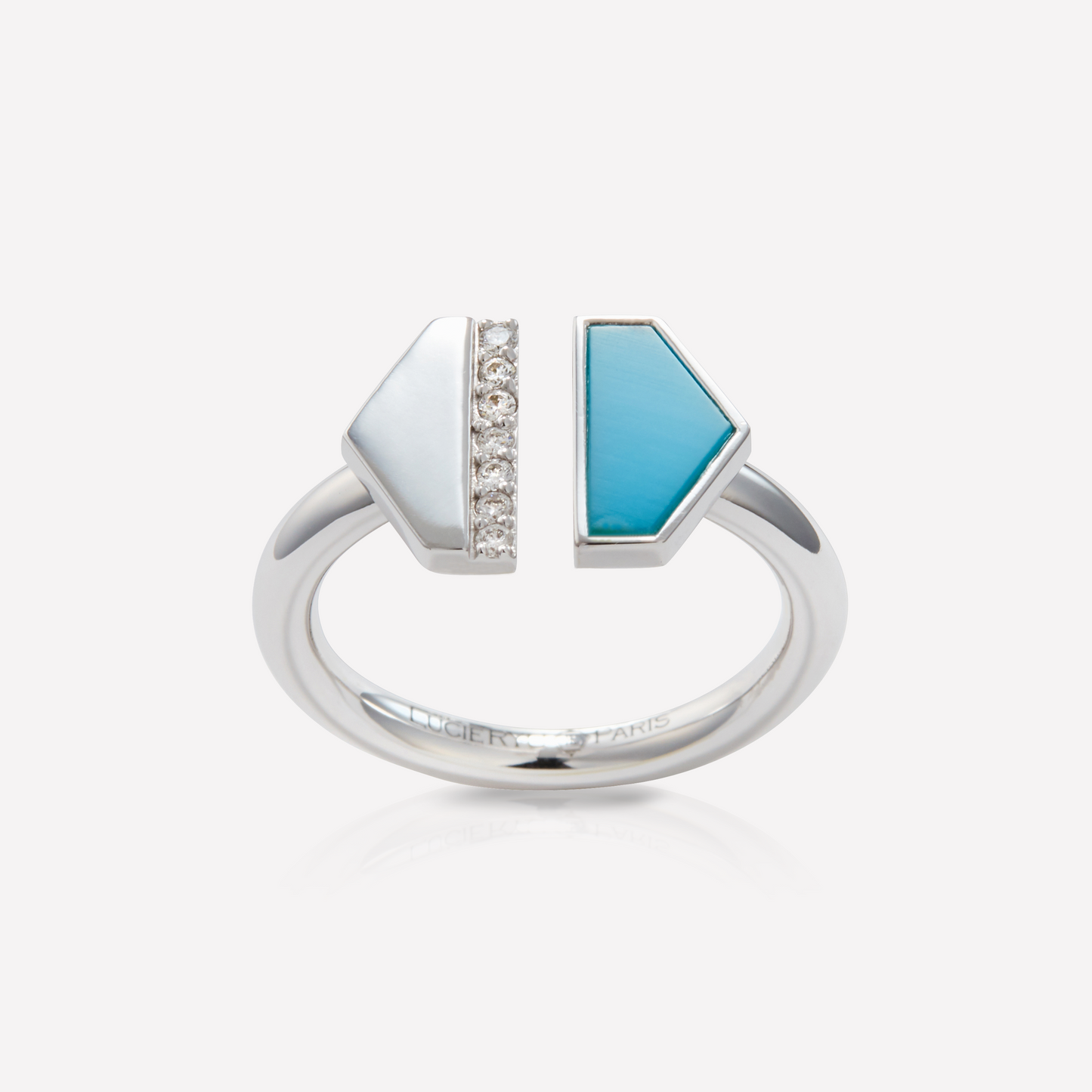 VOID Filled By You Ring, Large, Turquoise, Diamond
