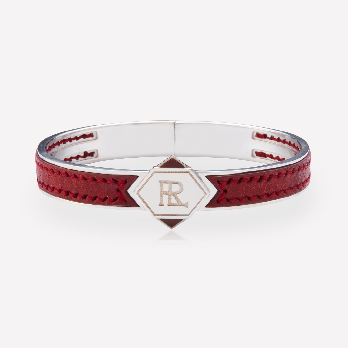 Twined Leather Bracelet, Large, Wine, Carnelian