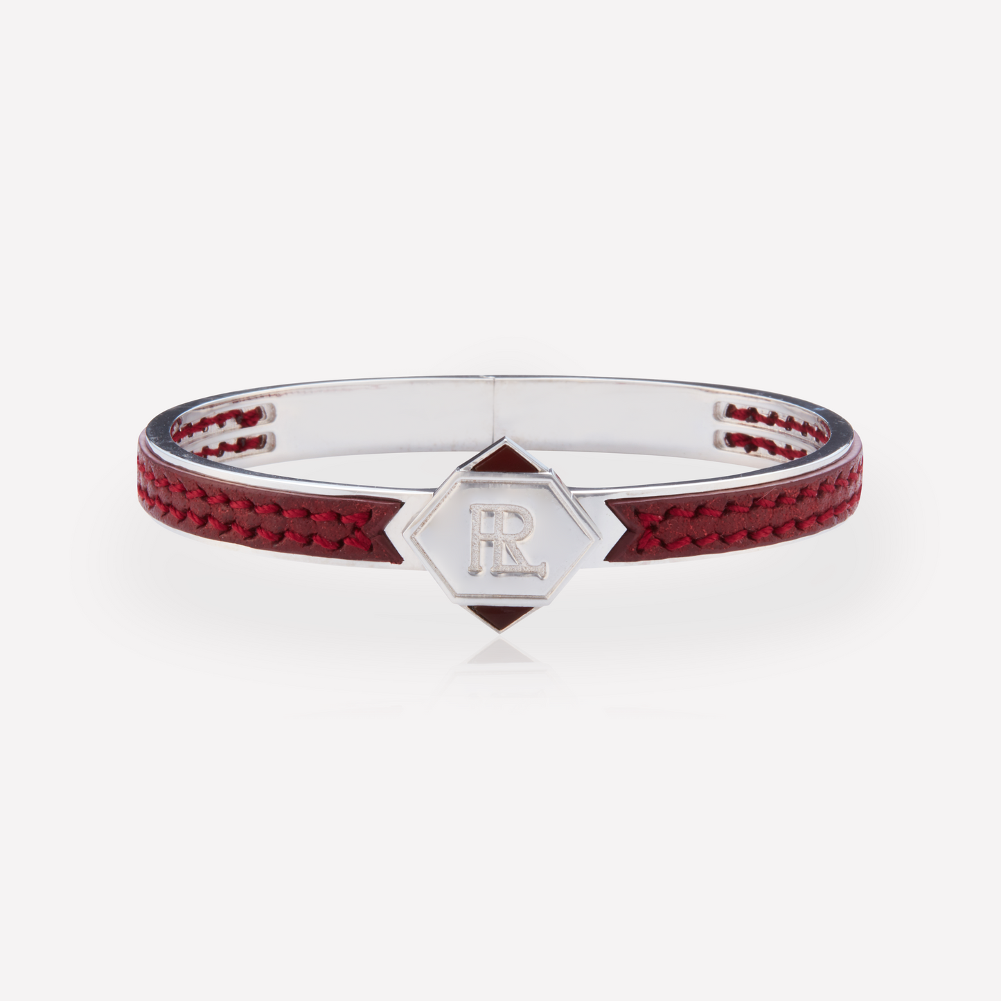 Twined Leather Bracelet, Small, Wine, Carnelian