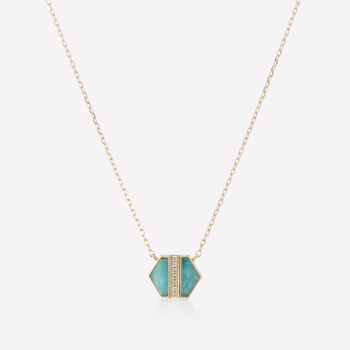 VOID Filled By You Necklace, Small, Amazonite, Diamond