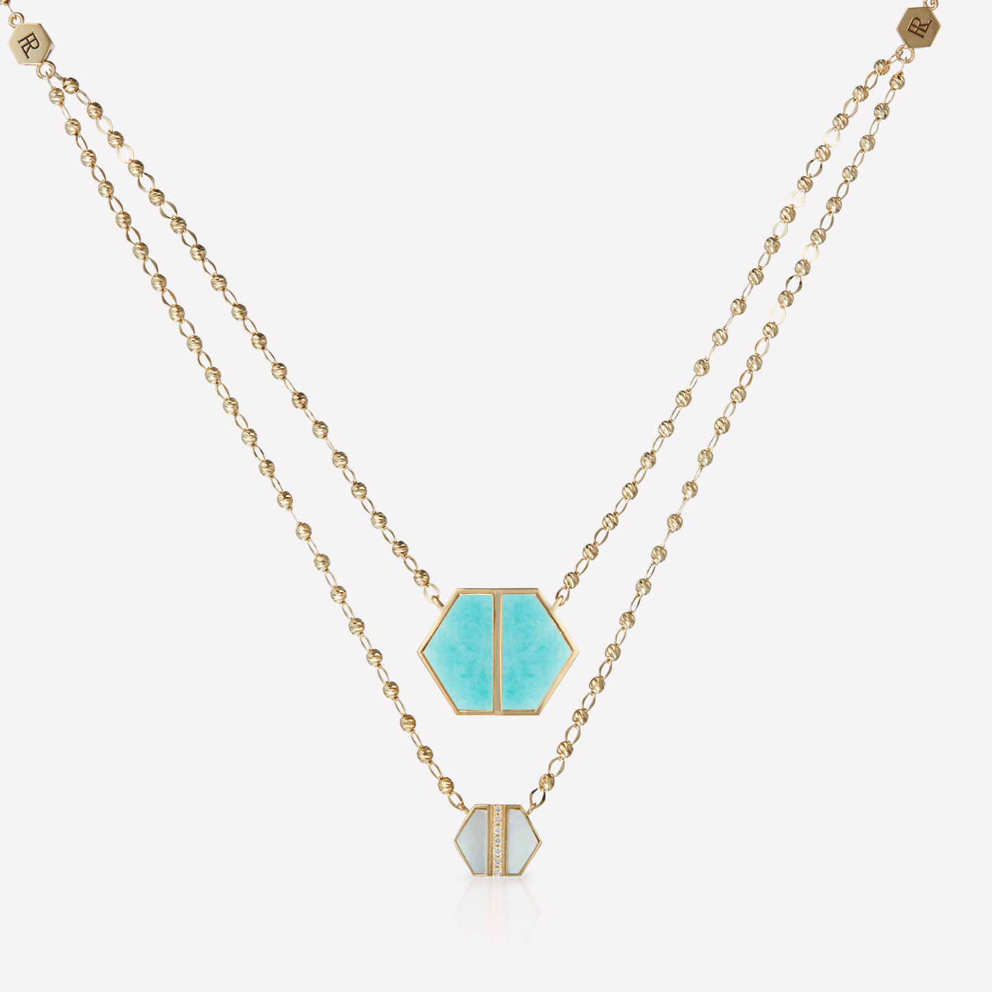 VOID Filled By You Necklace, Large, Amazonite, Diamond S