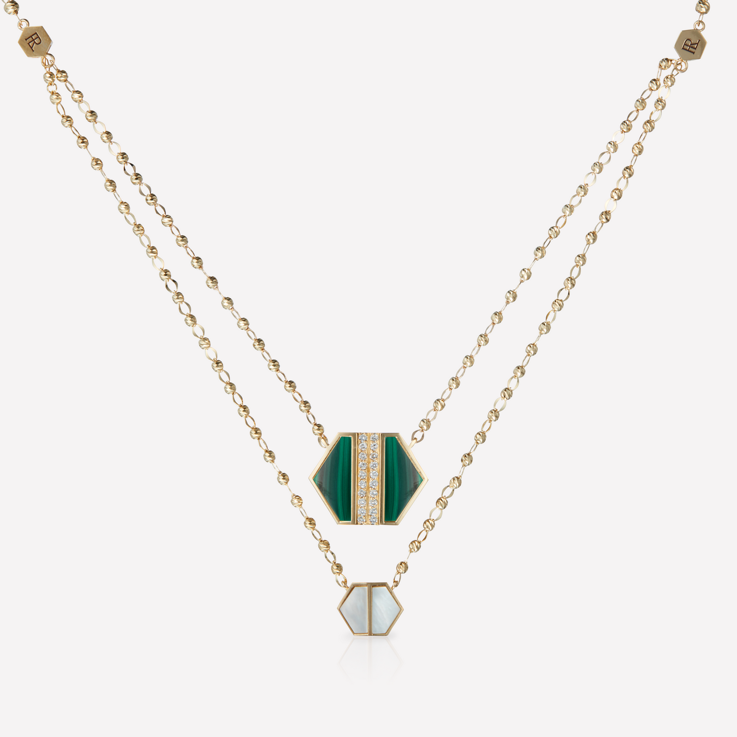 VOID Filled By You Necklace, Large, Malachite, Diamond L