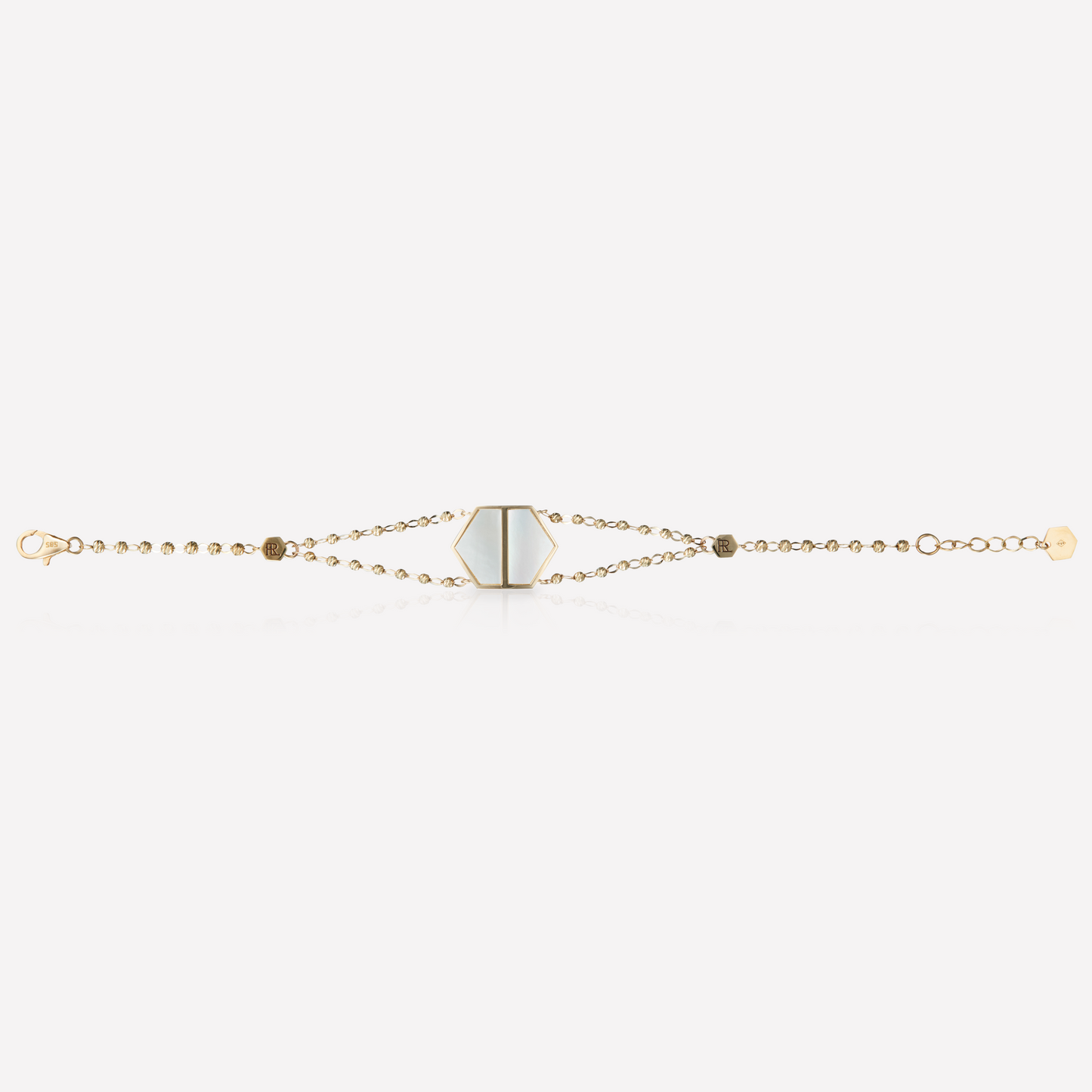 VOID Filled By You Bracelet, Large, White Nacre