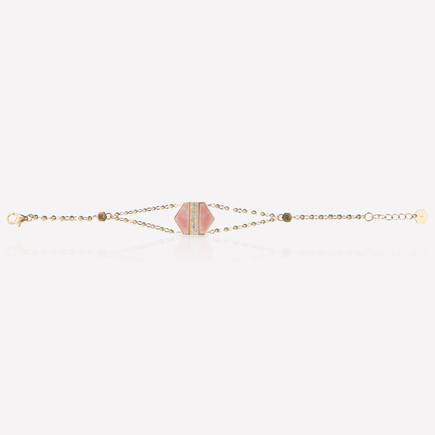 VOID Filled By You Bracelet, Large, Pink Opal, Diamond