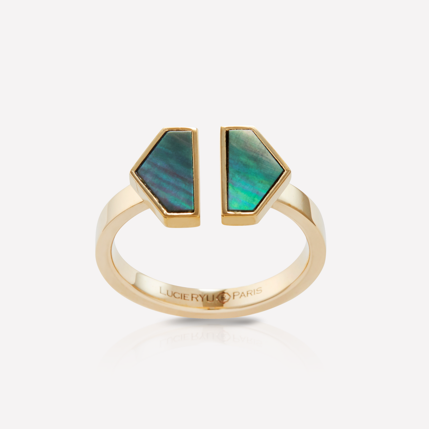 VOID Filled By You Ring, Large, Black Nacre