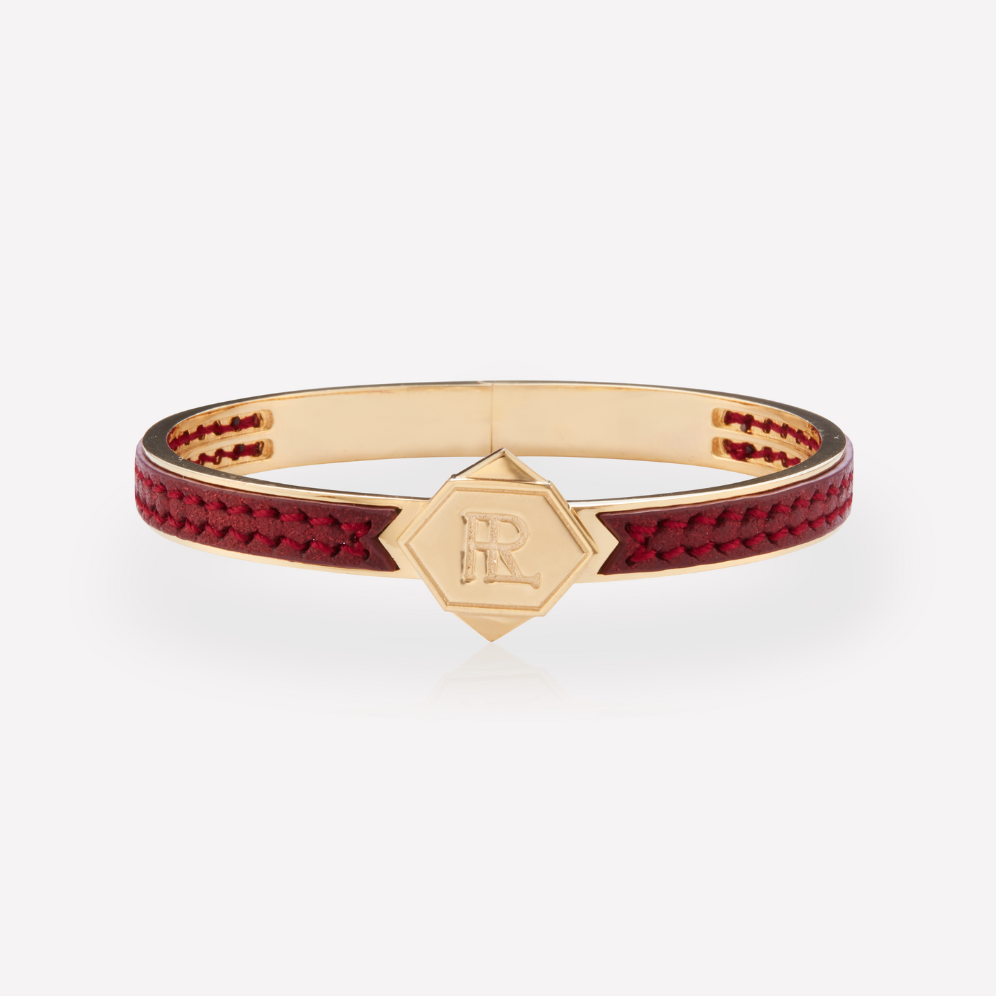 Twined Leather Bracelet, Small, Wine