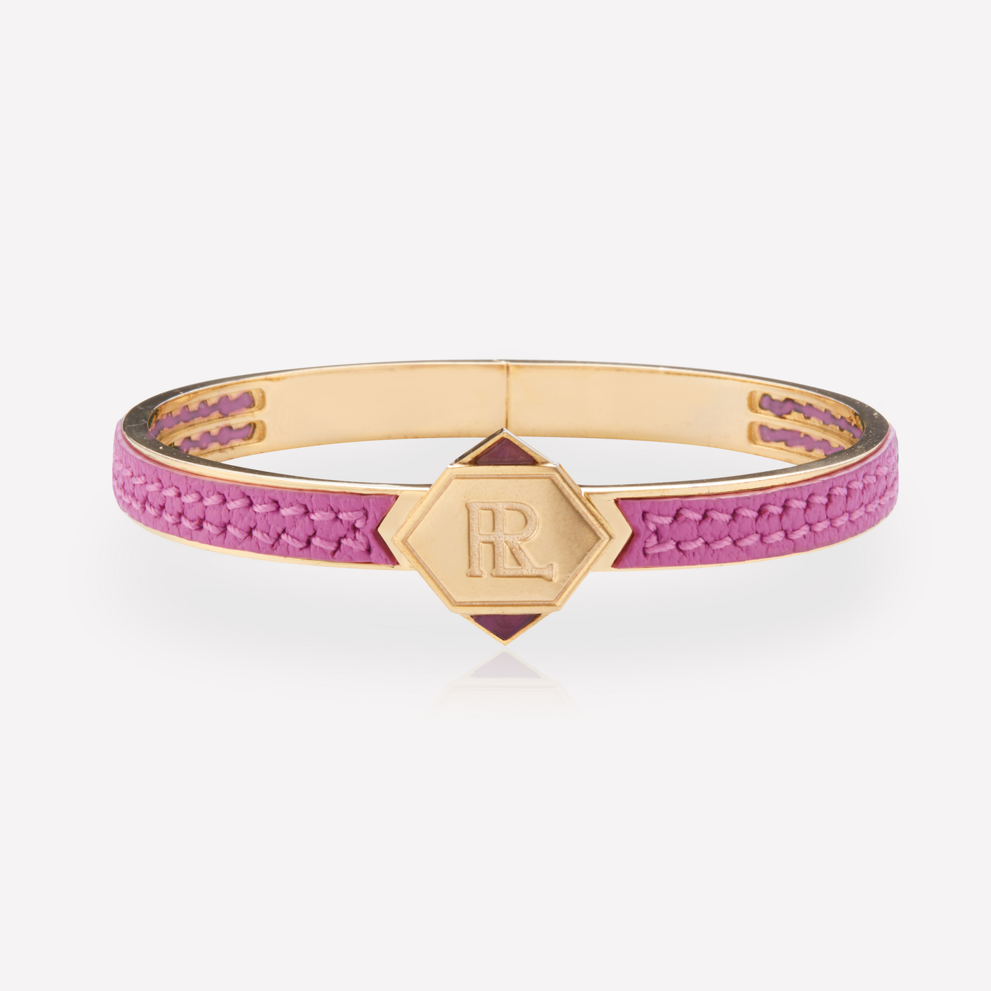 Twined Leather Bracelet, Small, Light Violet, Amethyst