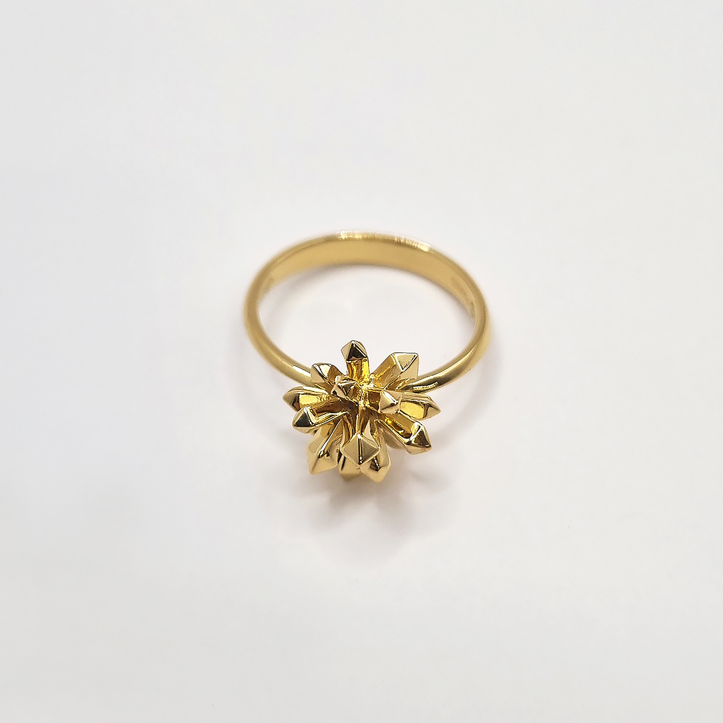 Le Quartz Ring, Large, Gold, Asymmetric