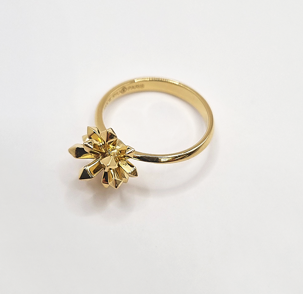 Le Quartz Ring, Large, Gold, Asymmetric