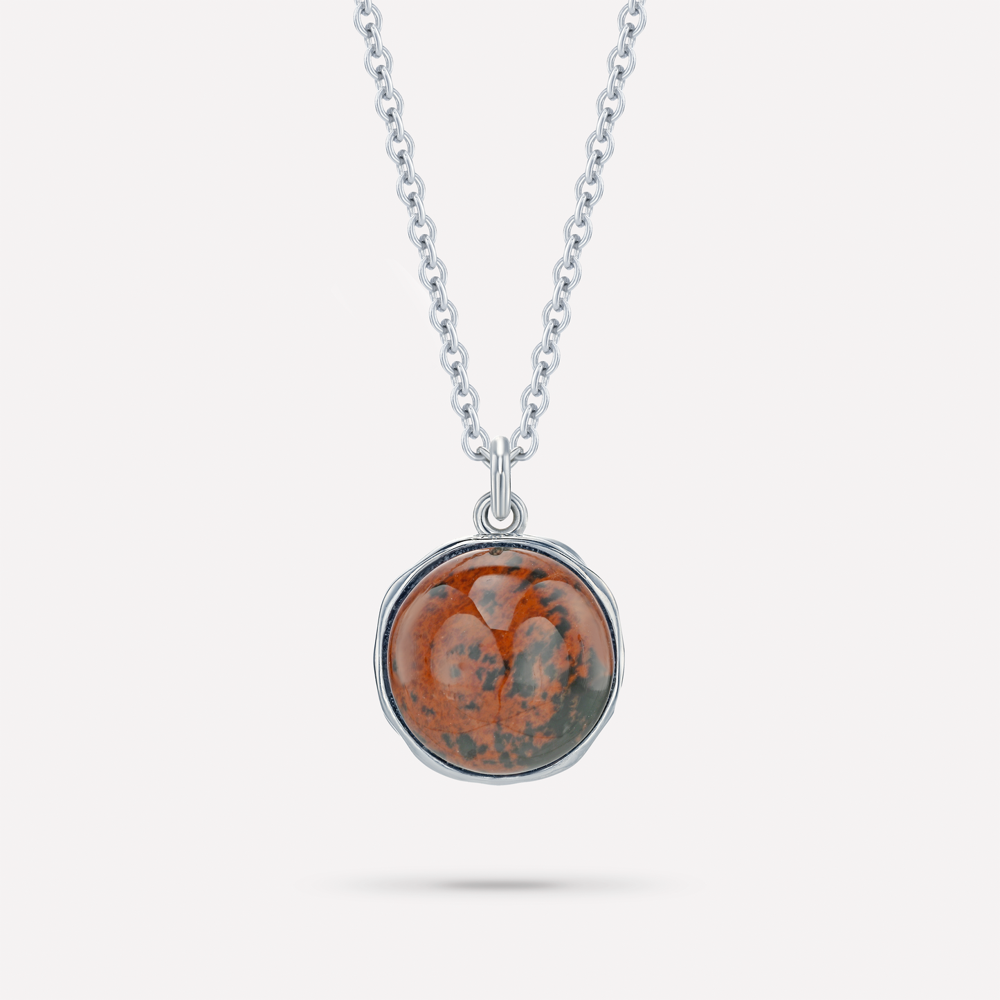 Macaron Coque Necklace, Citrine, Obsidian