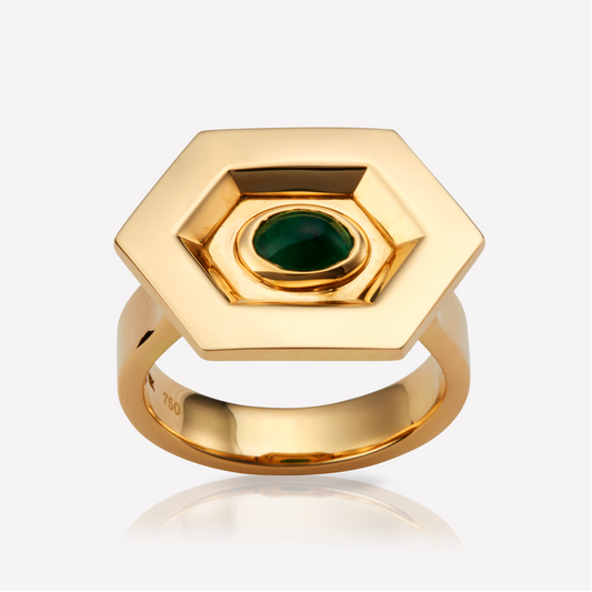 HEX Series Ring, Artifact, Emerald